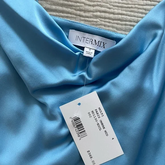 NWT Intermix Paris Silk Cowl-Neck Midi Dress - Picture 2 of 9